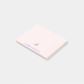 Tropische Flamingo Fel Neon Persoonlijk Post-it® Notes (Schuin)