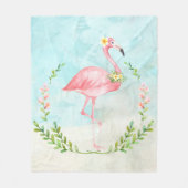Tropische Flamingo Fleece Blanket (Voorkant)