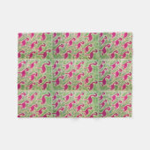 Tropische Flamingo Fleece Blanket Deken (Voorkant (Horizontaal))