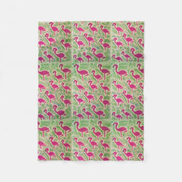 Tropische Flamingo Fleece Blanket Deken