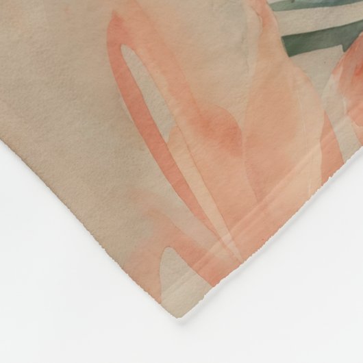  Tropische Flamingo Fleece Deken (Hoek)