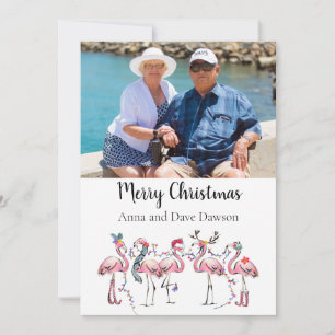 Tropische Flamingo Foto Kerstkaart