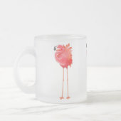 Tropische Flamingo Frosted Glass Mok (Links)