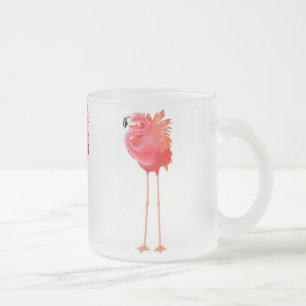 Tropische Flamingo Frosted Glass Mok