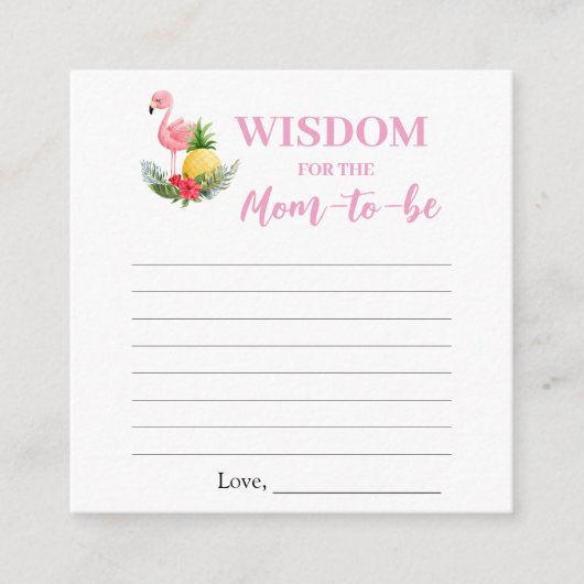 Tropische Flamingo gebeden voor Baby shower Kaart (Voorkant)