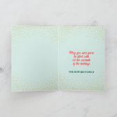 Tropische Flamingo Kerst Kaart (Binnen)