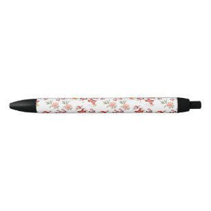 Tropische Flamingo Kerstman Kerstpatroon groen Zwarte Inkt Pen