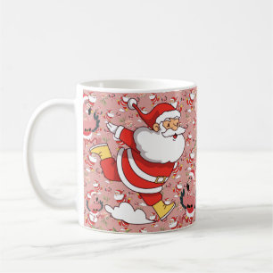 Tropische Flamingo Kerstman Kerstpatroon Koffiemok