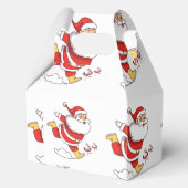 Tropische Flamingo Kerstman Patroon Bedankdoosjes (Voorkant)