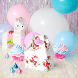 Tropische Flamingo Kerstman Patroon Bedankdoosjes