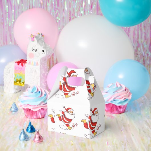 Tropische Flamingo Kerstman Patroon Bedankdoosjes (Feest)