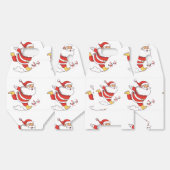 Tropische Flamingo Kerstman Patroon Bedankdoosjes (Ongevouwen)