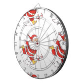 Tropische Flamingo Kerstman Patroon Labels: Dartbord (Voorkant Rechts)