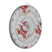 Tropische Flamingo Kerstman Patroon Labels: Dartbord (Voorkant Links)