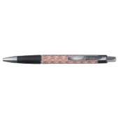 Tropische Flamingo Kerstman Patroon Pen (Achterkant)