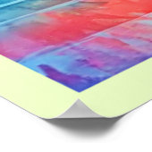 Tropische flamingo kunst poster (Hoek)