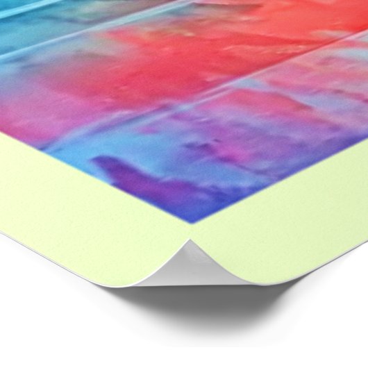 Tropische flamingo kunst poster (Hoek)