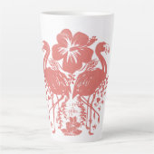Tropische Flamingo Latte Mok (Voorkant)
