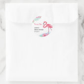 tropische Flamingo Luau Vrijgezellenfeest Sticker (Tas)
