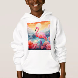 Tropische Flamingo met Bloemen