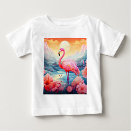 Tropische Flamingo met Bloemen