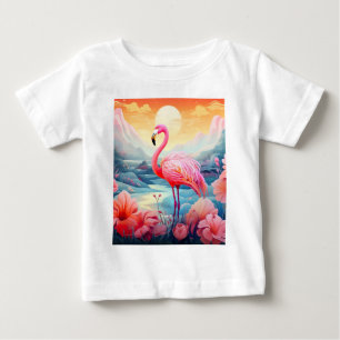 Tropische Flamingo met Bloemen