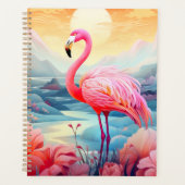 Tropische flamingo met bloemen-76280 planner (Voorkant)