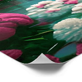 Tropische Flamingo met Bloemen Poster (Hoek)
