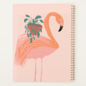 Tropische Flamingo met handgetekende potplant Planner (Achterkant)