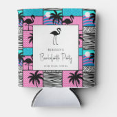 Tropische Flamingo Miami Beach Bachelorette Party Blikjeskoeler (Voorkant)