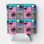 Tropische Flamingo Miami Beach Bachelorette Party Blikjeskoeler (Achterkant)