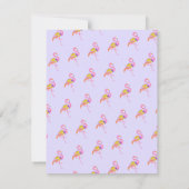 Tropische Flamingo Paarse Gepersonaliseerd Notitiekaartje (Achterkant)