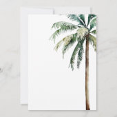 tropische flamingo palmen bruids douche uitnodigin kaart (Achterkant)