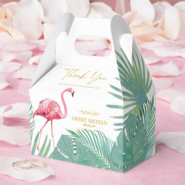 Tropische Flamingo Palms Sweet 16 ID922 Bedankdoosjes