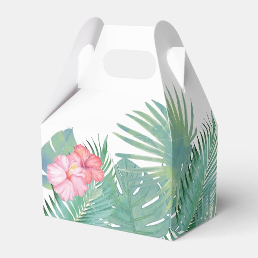 Tropische Flamingo Palms Sweet 16 ID922 Bedankdoosjes (Achterkant)