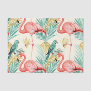 Tropische Flamingo Papegaai Jungle Tissuepapier