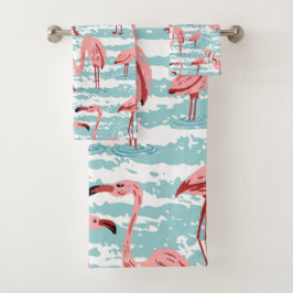 Tropische Flamingo Paradise Bad Handdoek