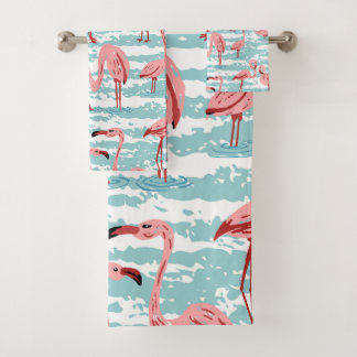 Tropische Flamingo Paradise Bad Handdoek