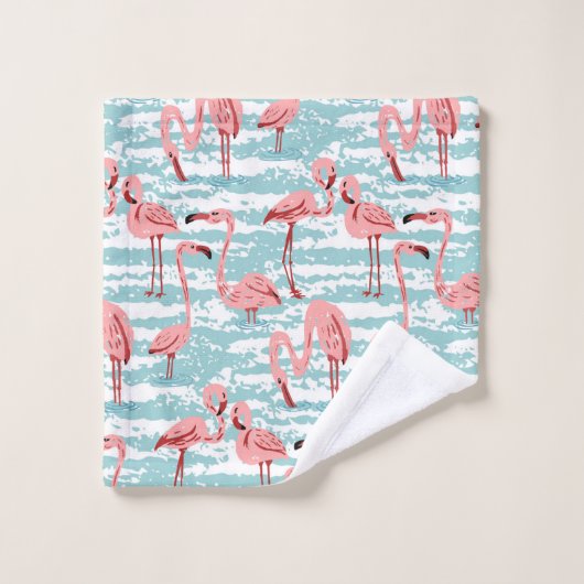 Tropische Flamingo Paradise Bad Handdoek (Wasdoekje)
