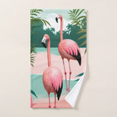 Tropische Flamingo Paradise Bad Handdoek (Handdoek)