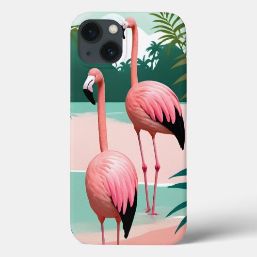 Tropische Flamingo Paradise Case-Mate iPhone Case (Achterkant)