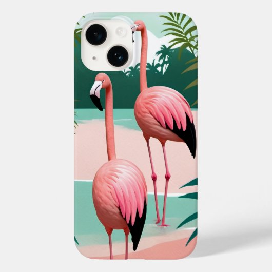 Tropische Flamingo Paradise Case-Mate iPhone Case (Achterkant)