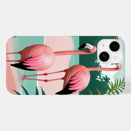 Tropische Flamingo Paradise Case-Mate iPhone Case (Achterkant (horizontaal))