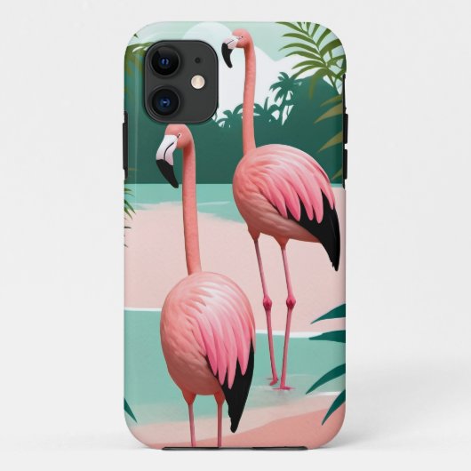 Tropische Flamingo Paradise Case-Mate iPhone Case (Achterkant)