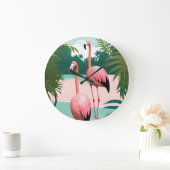 Tropische Flamingo Paradise Grote Klok (Huis)