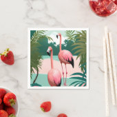 Tropische Flamingo Paradise Servet (Insitu)