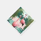 Tropische Flamingo Paradise Servet (Hoek)