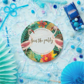 Tropische Flamingo Party BBQ bord met tekst (Feest)