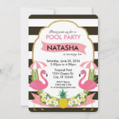 Tropische Flamingo Party Uitnodiging (5x7) (Voorkant)