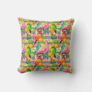 Tropische Flamingo Pickleball Kussen